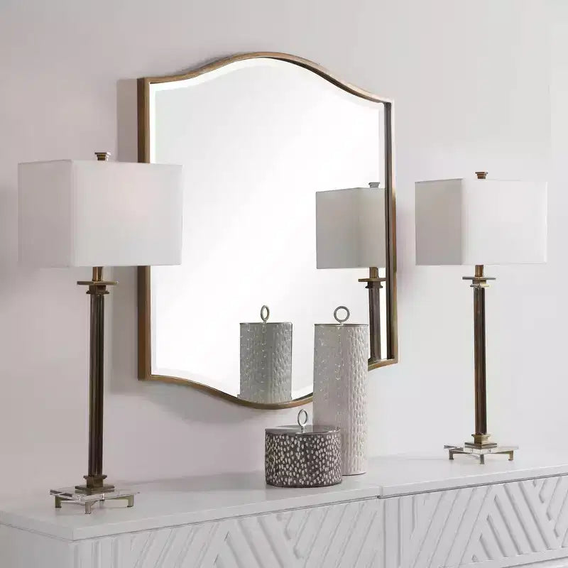 Uttermost Cerise Antique Gold 36 x 40 3/4 Wall Mirror