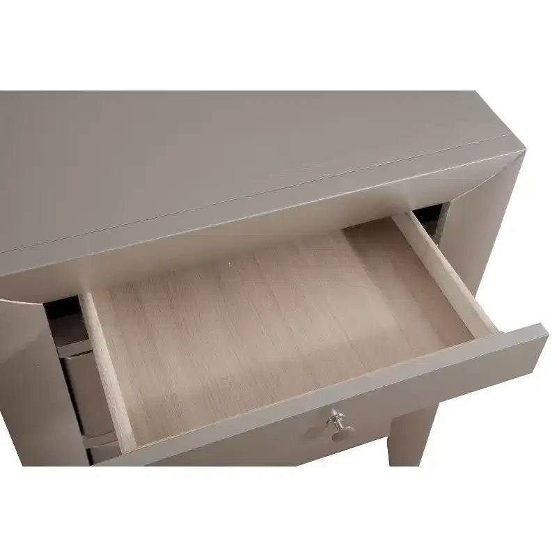 HomeStock Rectangle Cherry Wood Nighstand For Living Room and Bedroom