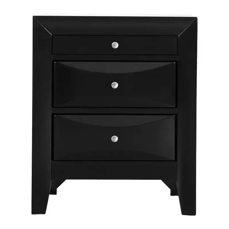 HomeStock Rectangle Cherry Wood Nighstand For Living Room and Bedroom