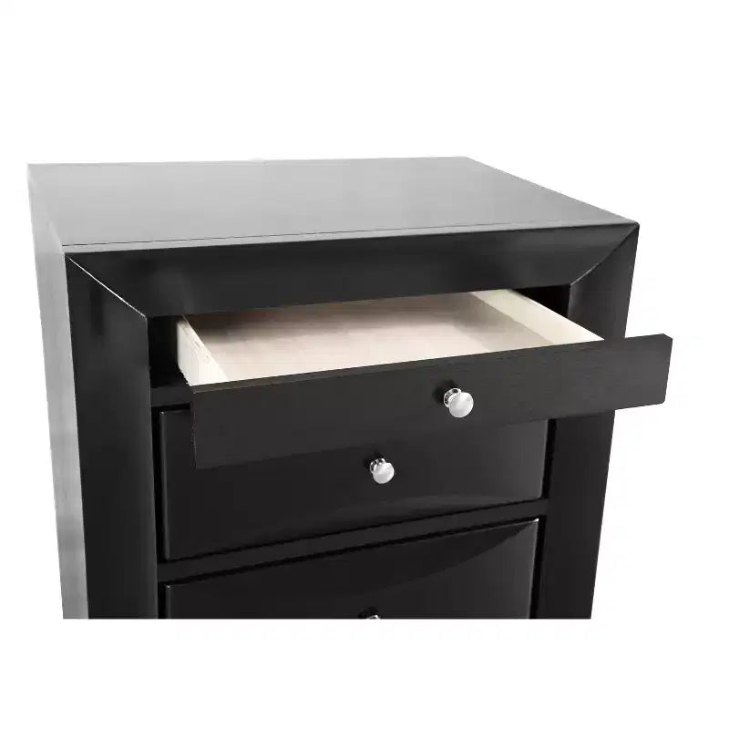 HomeStock Rectangle Cherry Wood Nighstand For Living Room and Bedroom
