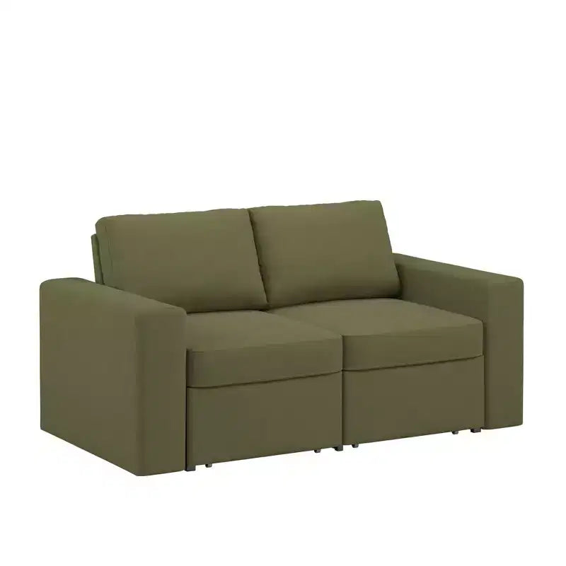 Castro Upholstered Loveseat with 2 Hidden Metal Wire Storage Drawers - iNSPIRE Q