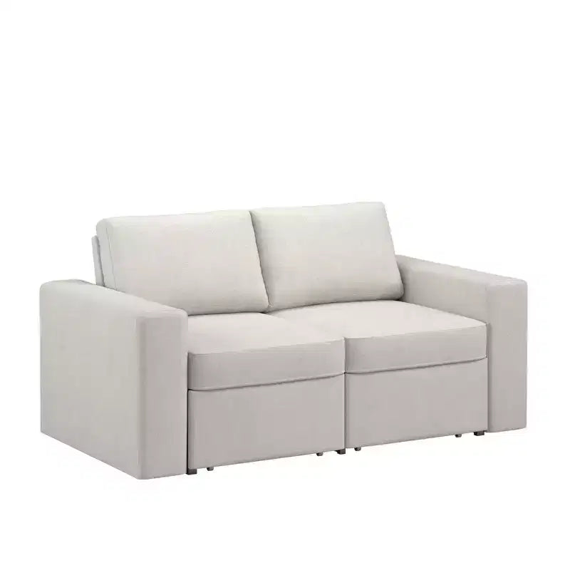 Castro Upholstered Loveseat with 2 Hidden Metal Wire Storage Drawers - iNSPIRE Q