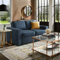 Castro Upholstered Loveseat with 2 Hidden Metal Wire Storage Drawers - iNSPIRE Q