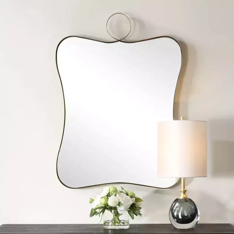 Uttermost Talia 24 x 33 Antique Brass Vanity Mirror