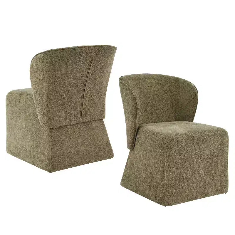 Christopher Knight Home Arthit Modern Metal Upholstered Dining Chairs with Curved Backrest (Set of 2)
