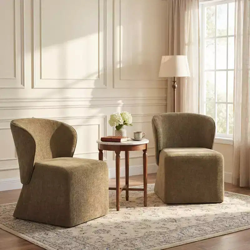 Christopher Knight Home Arthit Modern Metal Upholstered Dining Chairs with Curved Backrest (Set of 2)