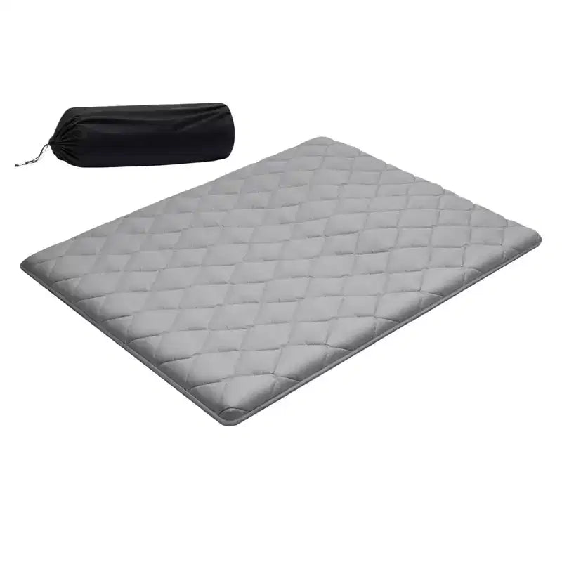 VEVOR Japanese Tatami Mat, Queen Size Foldable Japanese Tatami Mattress, Futon Mattress with Storage Bag, 9-Layer Floor Mat, 80 x 60 x 3.5 in, Gray
