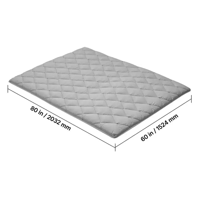 VEVOR Japanese Tatami Mat, Queen Size Foldable Japanese Tatami Mattress, Futon Mattress with Storage Bag, 9-Layer Floor Mat, 80 x 60 x 3.5 in, Gray