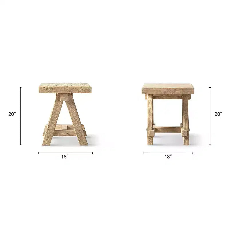 Jennifer Taylor Home Hawthorne 18 Square Reclaimed Elm Trestle Side Table
