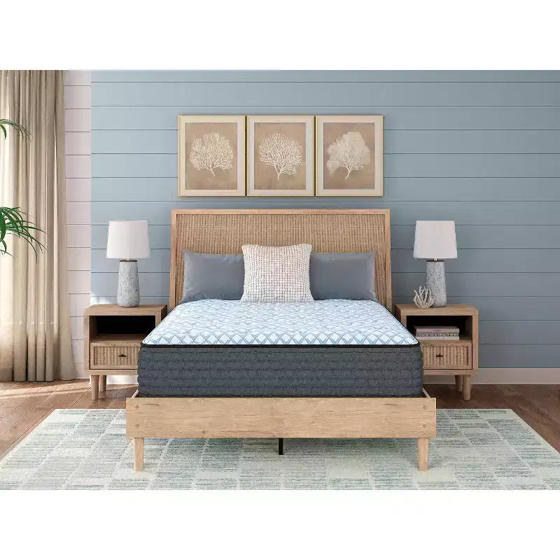 Signature Design by Ashley Destin Cove 15 Inch Plush Mattress, Hybrid with Memory Foam and Wrapped Coils