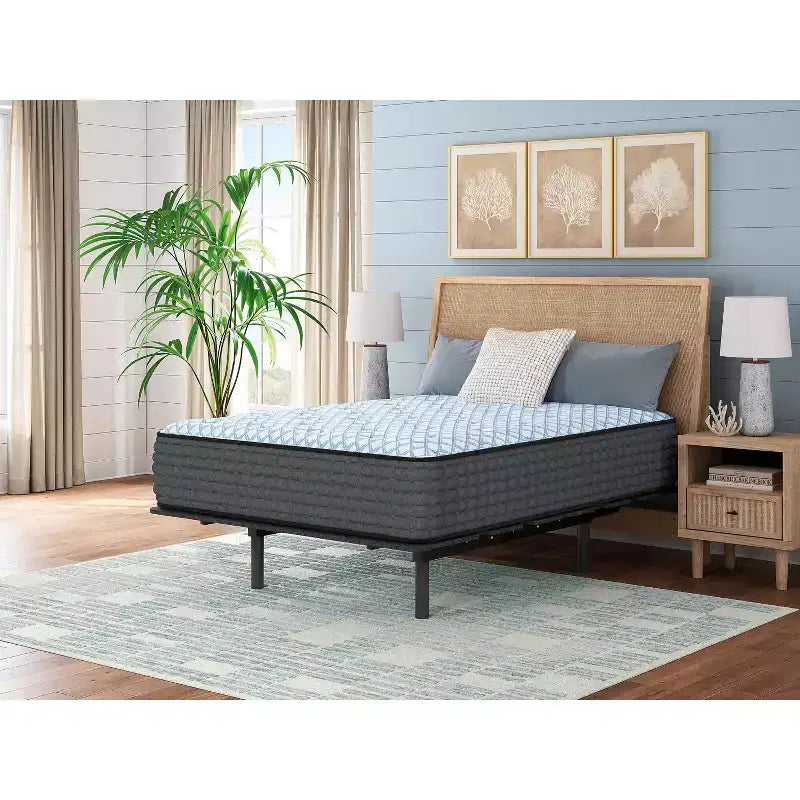 Signature Design by Ashley Destin Cove 15 Inch Plush Mattress, Hybrid with Memory Foam and Wrapped Coils