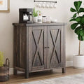 Buffet Cabinet, Sideboard with Storage 2-Piece Small Farmhouse Entryway Console with Doors & Adjustable Shelves, for Living Room, Dining Room