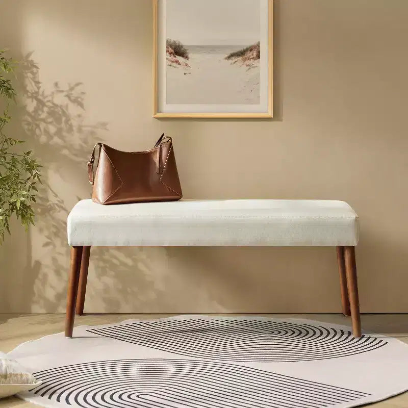 Adam Dining Bench with Solid Wood Legs and Foot Pads|ART OF LIVING DESIGNS