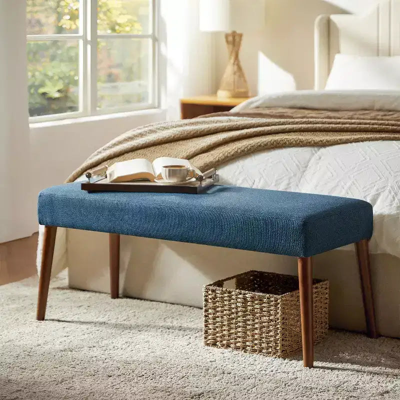 Adam Dining Bench with Solid Wood Legs and Foot Pads|ART OF LIVING DESIGNS