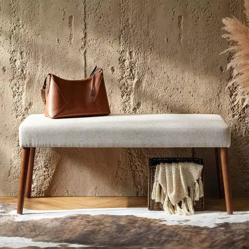 Adam Dining Bench with Solid Wood Legs and Foot Pads|ART OF LIVING DESIGNS