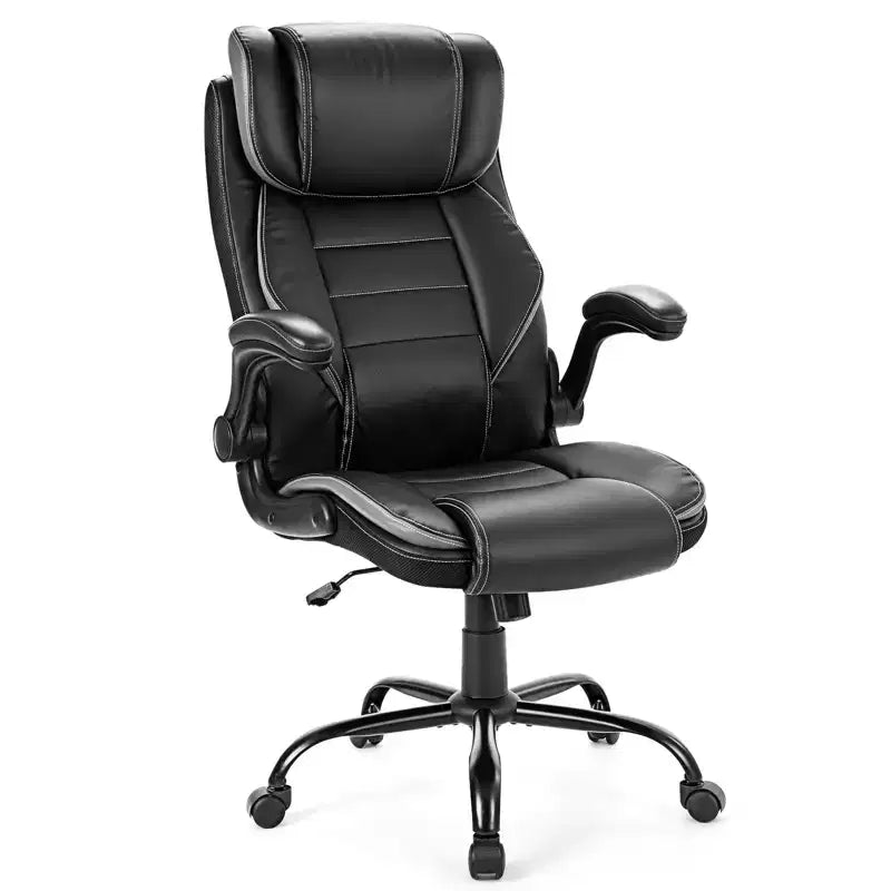 Ergonomic Office Chair, High Back, Adjustable Headrest, Lumbar Support, fold-Up Armrests, for Home, Office