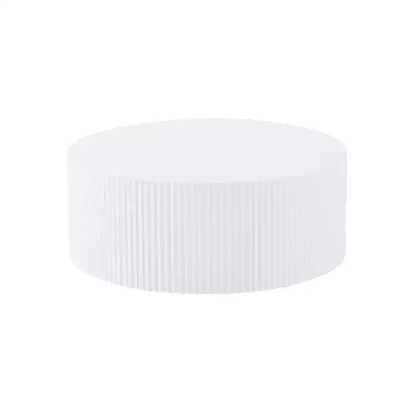 Round Coffee Table Cocktail Table Center Table Sofa Side Table Accent Table End Table with Relief Design, No Assembly Needed - ModernLuxe