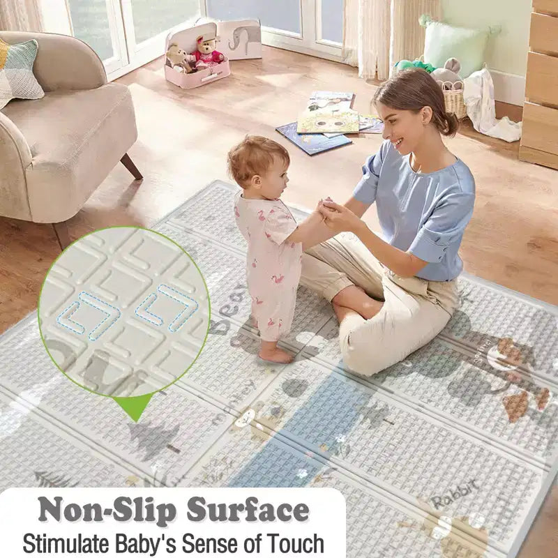 Fodoss Baby Playpen with Mat 47 x 47 In Playpen for Babies and Toddlers, Indoor & Outdoor Activity Center, Safety Baby Fence