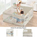 Fodoss Baby Playpen with Mat 47 x 47 In Playpen for Babies and Toddlers, Indoor & Outdoor Activity Center, Safety Baby Fence