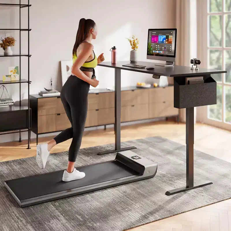Electric Height Adjustable Standing Desk Sit to Stand Computer Desk with Storage Bag Memory Presets Ergonomic Home Office Workstation 63 Inch Black