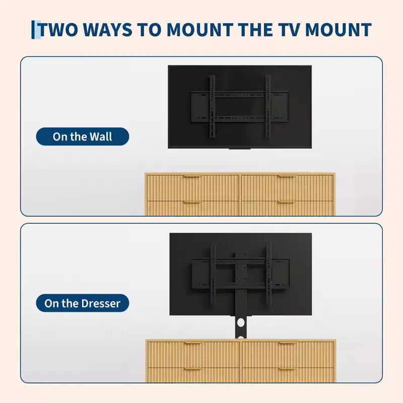 Modern TV Stand with Mount for 3285 Inch TVs, Wood Entertainment Center with 6 Drawers, Media Console Cabinet for Living Room or Bedroom
