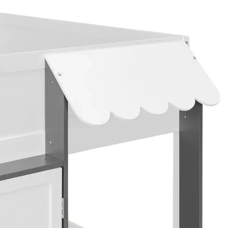 GDFStudio Nguyen Loft House Bed with Playhouse & Storage, Full Size