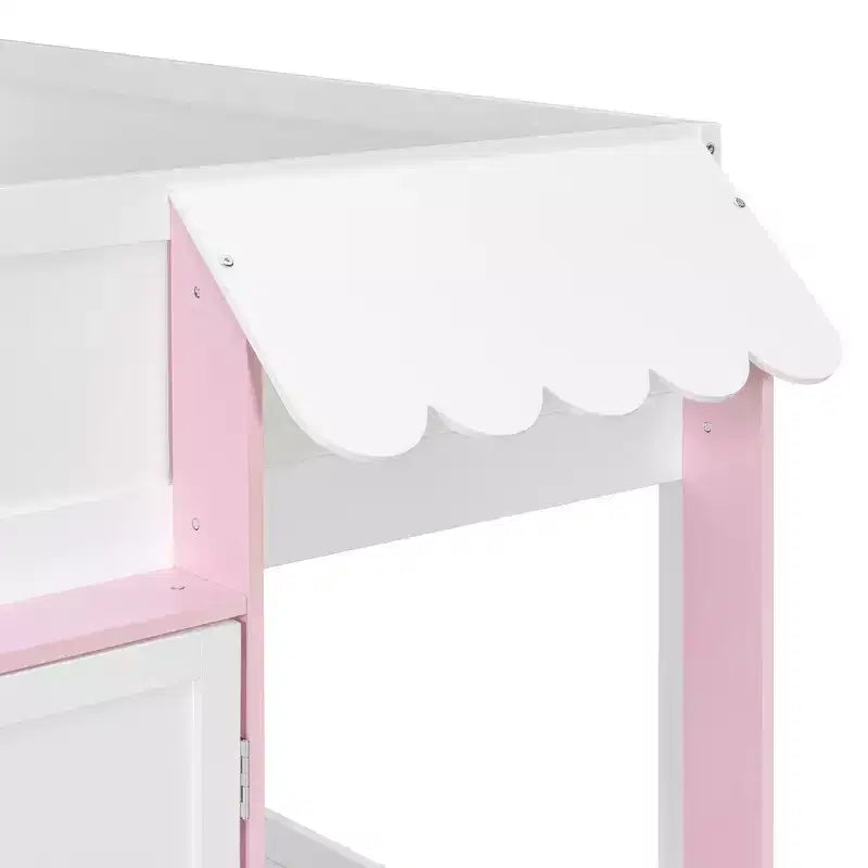 GDFStudio Nguyen Loft House Bed with Playhouse & Storage, Full Size