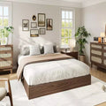 Modern Minimalist Sturdy Wood Platform Bed Frame, Sturdy Wooden Slats, Noise-Free, Space-Saving, No Headboard, Easy Assembly, No Box Season Needed