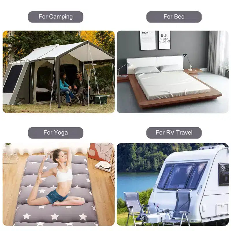 Japanese Futon Floor Mattress Full Size Foldable Tatami Sleeping Mat Thick Roll Up Floor Bed Portable Mattress for Guest Room Dorm Camping Grey