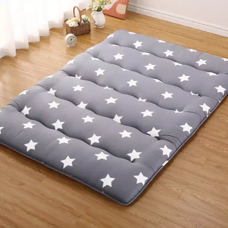 Japanese Futon Floor Mattress Full Size Foldable Tatami Sleeping Mat Thick Roll Up Floor Bed Portable Mattress for Guest Room Dorm Camping Grey