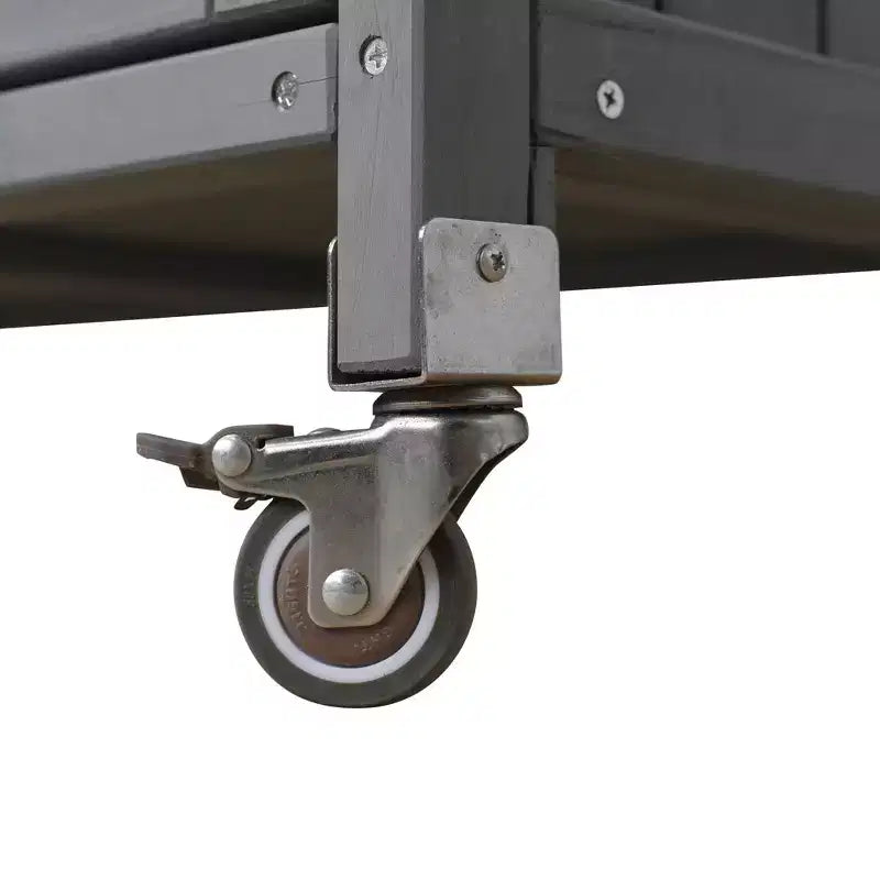 GDFStudio Mavis Foldable Outdoor Kitchen Island with Lockable Wheels