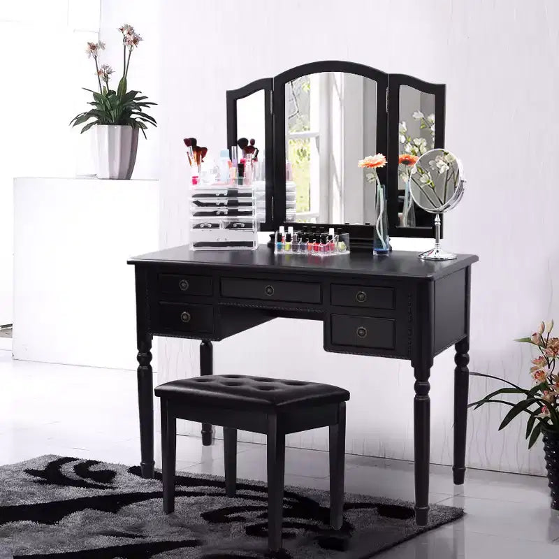 SONGMICS Piano Bench with Padded Cushion and Storage Compartment for Music Books, Vanity Stool, Tufted Wooden Piano Seat