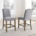 Set of 2 Grayson Counter Height Barstools Gray/Driftwood - Steve Silver Co.