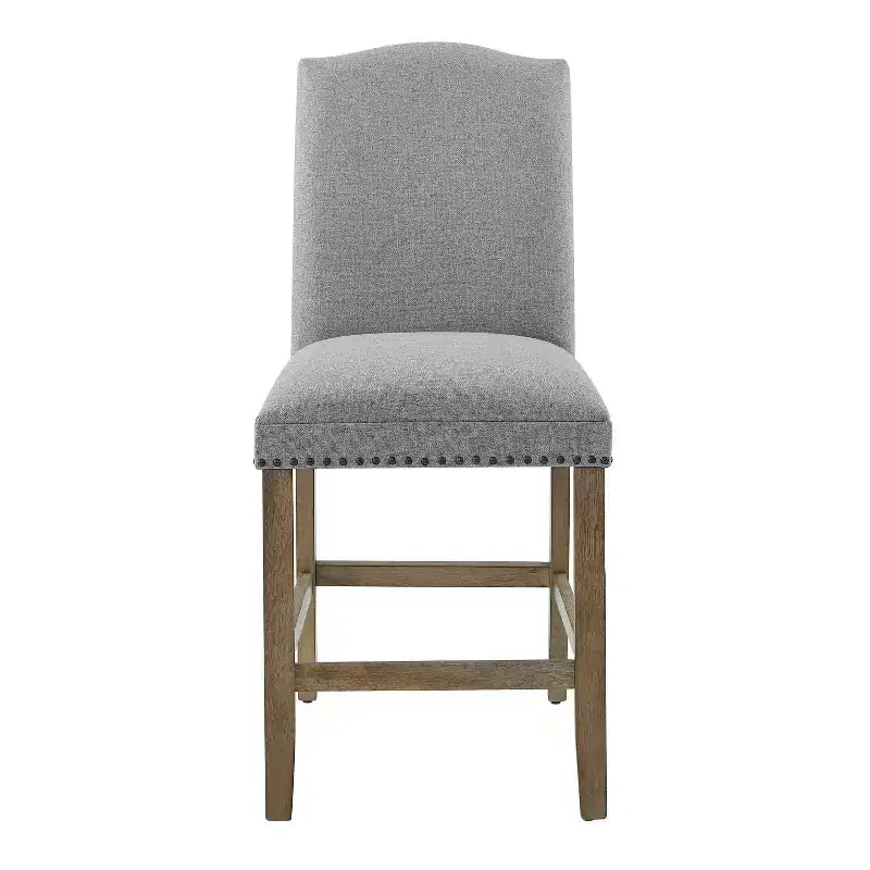 Set of 2 Grayson Counter Height Barstools Gray/Driftwood - Steve Silver Co.