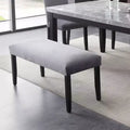 Napoli Velvet Dining Bench Gray - Steve Silver Co.
