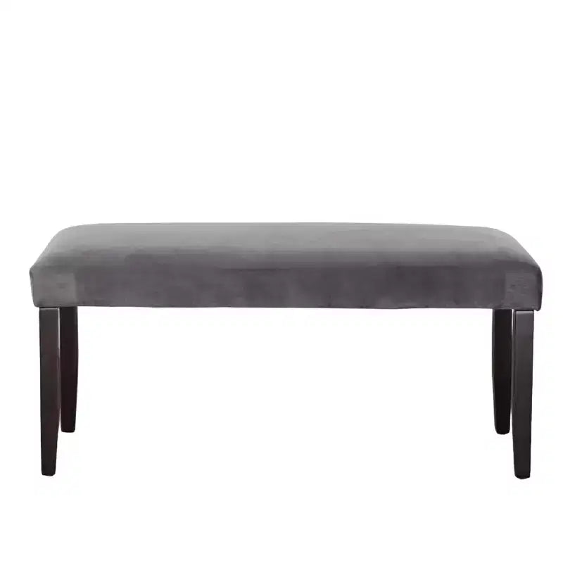 Napoli Velvet Dining Bench Gray - Steve Silver Co.