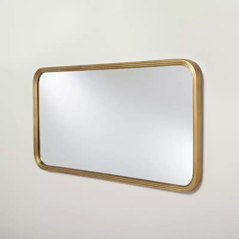20"x40" Decorative Molding Rectangular Wall Mirror Antique Brass - Hearth & Hand™ with Magnolia