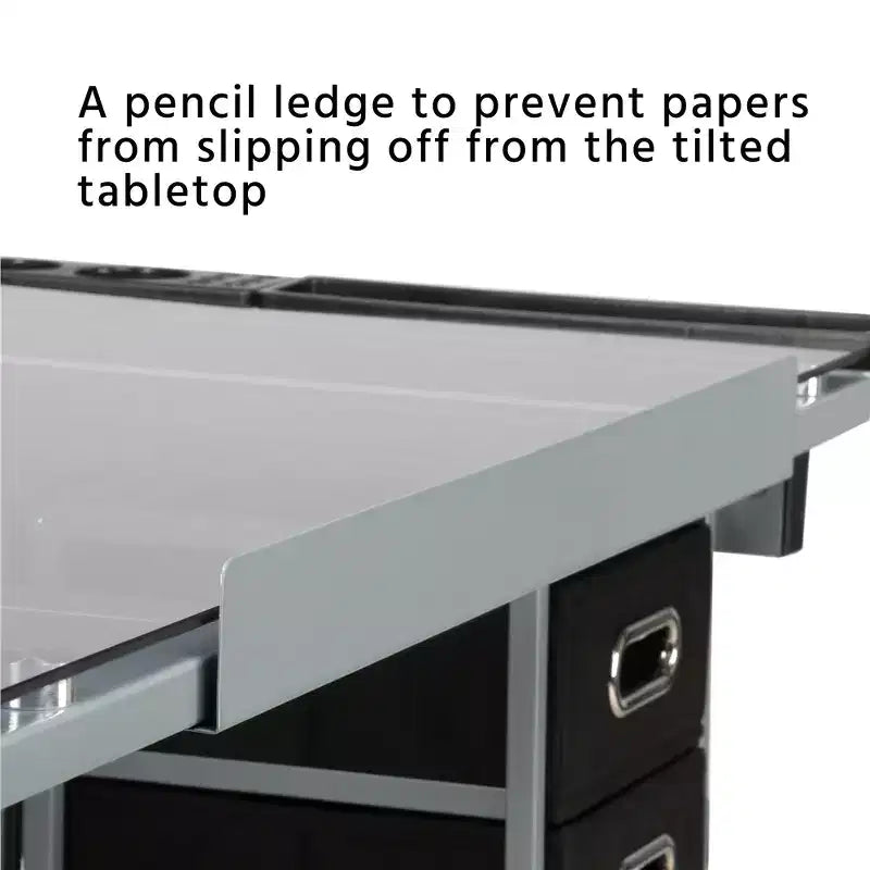 Yaheetech Adjustable Drafting Drawing Craft Table Black